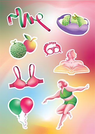 my underwired thoughts sticker sheet